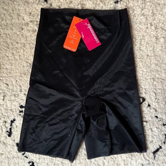 Commando size small black Featherlight Control Short shapewear coquette MSRP $68 - Picture 1 of 4